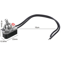 10pcs Mini Toggle Two-position Rocker Switch With Wire, KNS-1