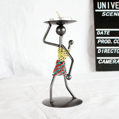 Retro Wrought Iron Man-shaped Candlestick Ornament Restaurant Table Decoration Props, 20, 21, 22, 23, 26, 27