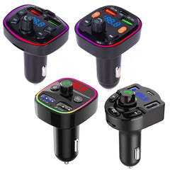 3.1A USB+PD Bluetooth Car Charger Car FM Transmitter Colorful Lighting, Q3, Q5, Q7
