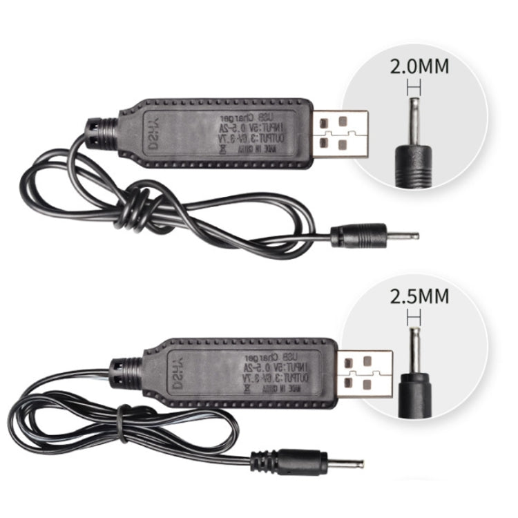 10pcs 3.7V IC Circuit Protection Lithium Battery USB Straight Head Charging Cable, 2.0mm, 2.5mm, 3.5mm, 5.5mm