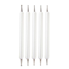 5pcs/set Pottery Tool Indentation Pen Manicure Point Drill Pen