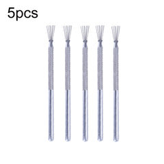 5pcs Ceramic Aluminum Rod Puncher DIY Clay Art Supplies, Seven Needles, Texture Brush