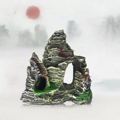 Stone Fish Tank Landscape Simulation Resin Aquarium Decorative Ornament, Style:, Cave Mountain C, Cave Mountain D, Small Rockery, Three-legged Rockery, Big Rockery, Shunfeng Mountain, Yu Mountain, Tianzhu Mountain, Guanyun Mountain, Jiuxia Mountain    ...