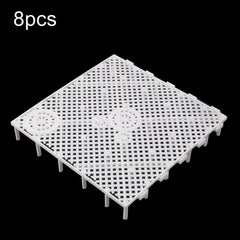 8pcs Fish Tank Bottom Filter Board Sand Mat, Black Tablet, White Tablet, Black Socket, White Socket
