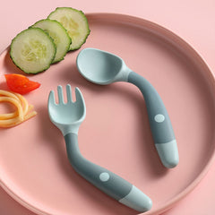 Children Eating Training Tableware Baby Bendable Silicone Soft Spoon, Green, Pink, Yellow, Purple, Boxed Green, Boxed Pink, Boxed Yellow, Boxed Purple