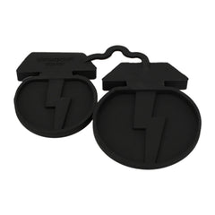 For Tesla Model3/Y 2pcs Charging Port Silicone Dustproof Waterproof Cover, Conjoined Black, Conjoined Red, Conjoined Blue