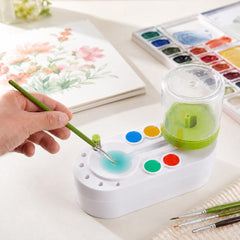 2nd Generation Oil Painting Brush Cleaner Tool with Water Container Paint Pen Washer, GEN 2 Green, GEN 2 Pink