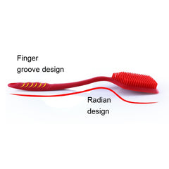 ZYA-251 Silicone Integrated Pot Scrubbing Brush Household Kitchen Cleaning Brush Dishwashing Brush, Red