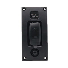 Marine Self-Locking Resetting Switch With Overload Protection Indicator Light, ON-OFF-ON 3 Switch, ON-OFF 2 Switch, ON-OFF-ON 3 Switch (Printed), Square 5V 3.4A Car Charging Panel