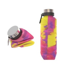 Outdoor Silicone Folding Water Cup Telescopic Water Bottle Travel Drinking Cup With Carabiner, 700ml Red, 700ml Wine Red, 700ml Blue, 700ml Black, 700ml Grey