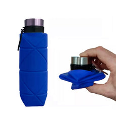 Outdoor Silicone Folding Water Cup Telescopic Water Bottle Travel Drinking Cup With Carabiner, 700ml Red, 700ml Wine Red, 700ml Blue, 700ml Black, 700ml Grey