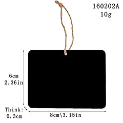 10pcs/Set Mini Hanging Wooden Message Board Home Holiday Decor Lanyard Chalkboard