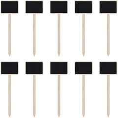 ZX507 10pcs Wooden Plug-in DIY Message Board Mini Plant Name Tags Desktop Display Board