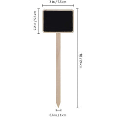 ZX507 10pcs Wooden Plug-in DIY Message Board Mini Plant Name Tags Desktop Display Board