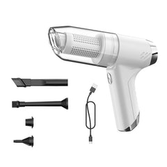 SUITU ST-6671 Wireless Car Vacuum Cleaner Small Handheld Blowing and Suction Dual Use, Style:, Basic Model Black, Basic Model White, Basic Model Black+Floor Brush, Basic Model White+Floor Brush, Brushless Silver Gray, Brushless Dark Green              ...