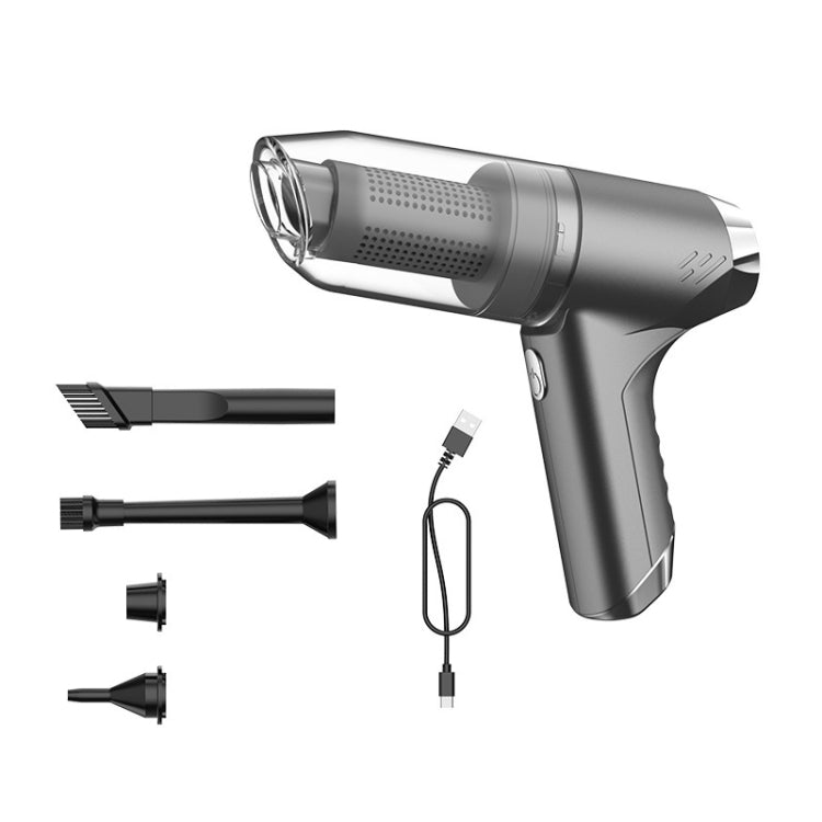 SUITU ST-6671 Wireless Car Vacuum Cleaner Small Handheld Blowing and Suction Dual Use, Style:, Basic Model Black, Basic Model White, Basic Model Black+Floor Brush, Basic Model White+Floor Brush, Brushless Silver Gray, Brushless Dark Green              ...