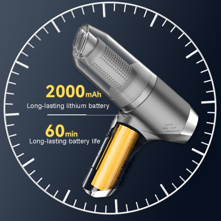 SUITU ST-6671 Wireless Car Vacuum Cleaner Small Handheld Blowing and Suction Dual Use, Style:, Basic Model Black, Basic Model White, Basic Model Black+Floor Brush, Basic Model White+Floor Brush, Brushless Silver Gray, Brushless Dark Green              ...