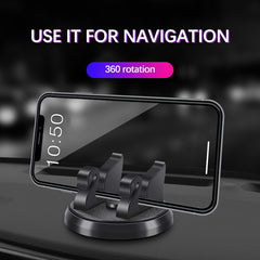 R-2017 Car Mobile Phone Holder 360 Degree Rotatable Swan Stand, With Number Plate