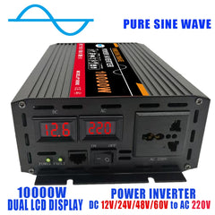 High Power Car Sine Wave Inverter Power Converter, 10000W (Actual 1500W) 12V to 220V, 10000W (Actual 1500W) 24V to 220V, 10000W (Actual 1500W) 48V to 220V, 10000W (Actual 1500W) 60V to 220V, 12000W (Actual 2000W) 12V to 220V                            ...