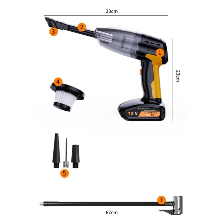 5 In 1 60W  Double Motor Car Vacuum Cleaner With Blowing Air Pump Pressure Measuring Lighting Function, SUITU ST-6637 Wired, SUITU ST-6637  Wireless Model, SUITU ST-6637 Wired +Toolbox, SUITU ST-6637  Wireless+Toolbox