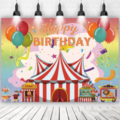 Children Birthday Background Cloth Carnival Gay Party Birthday Theme Background Banner Circus Background Hanging Flag, 210x150cm