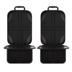 2pcs Child Car Seat Protector Non-Slip Base Material + Waterproof 600D Fabric, Red Line, Black Line