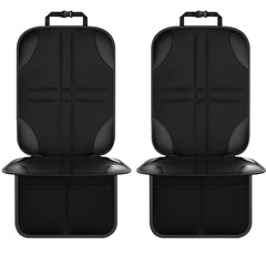 2pcs Child Car Seat Protector Non-Slip Base Material + Waterproof 600D Fabric, Red Line, Black Line