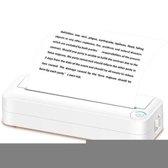 Bluetooth Connection Inkless A4 Printer Portable Mini Student Office Home Photo Printer, X8