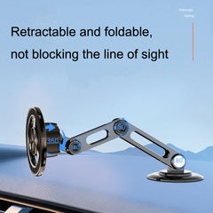 Magsafe Magnetic Mobile Phone Bracket Metal Car Navigation Folding Bracket, CZY-F82Y(Black)