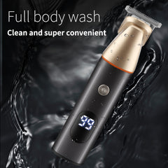 5 In 1 Haircut Digital Display Water Washing Shaver Nose Hair Electric Push Shear Set, LK-881 5 In 1 (Gold), LK-881 5 In 1 (Silver)