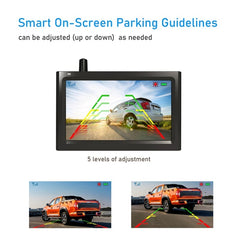 Solar Powered Rear View System Reversing Wireless Transmission Car Camera Display, RC01