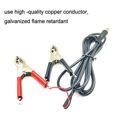 1.5m 12V/24V General Battery Red Black Crocodile Wire Clip LED Power Clip Cable, 1.5m