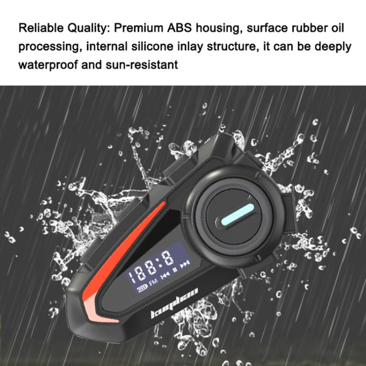 KUQIBAO Motorcycle Helmet Waterproof Bluetooth-compatible Headset With Screen