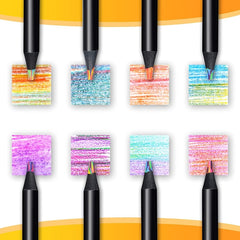 8 In 1 Rainbow Pencils Set Wooden Colored Pencil for Kids Adults Art Drawing, 8 In 1
