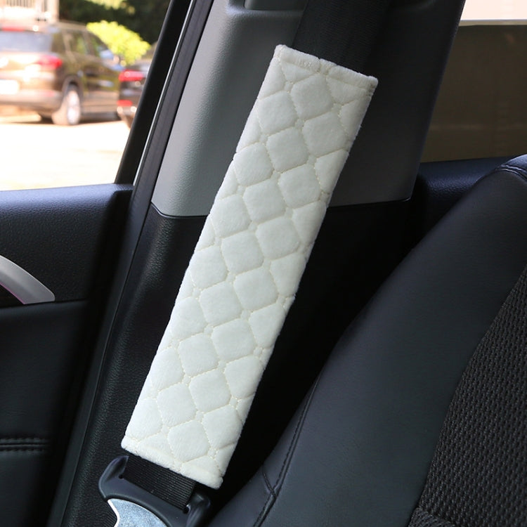 Car Seat Belt Protector Soft Extended Shoulder Pads, Black Ice Silk, Black Plush, Black Square, Purple Square, Rose Red Square, Beige Square, Milky White Plush, Grey