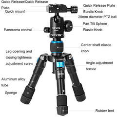 BEXIN V30 Adjustable Aluminum Alloy Desktop Camera Tripod Mini Portable Folding Live Tripod
