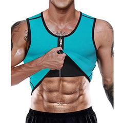 Men Fitness Corset Neoprene Sports Tummy Control Shapewear Zipper Tank Top Workout Wear, XL, XXL, 3XL