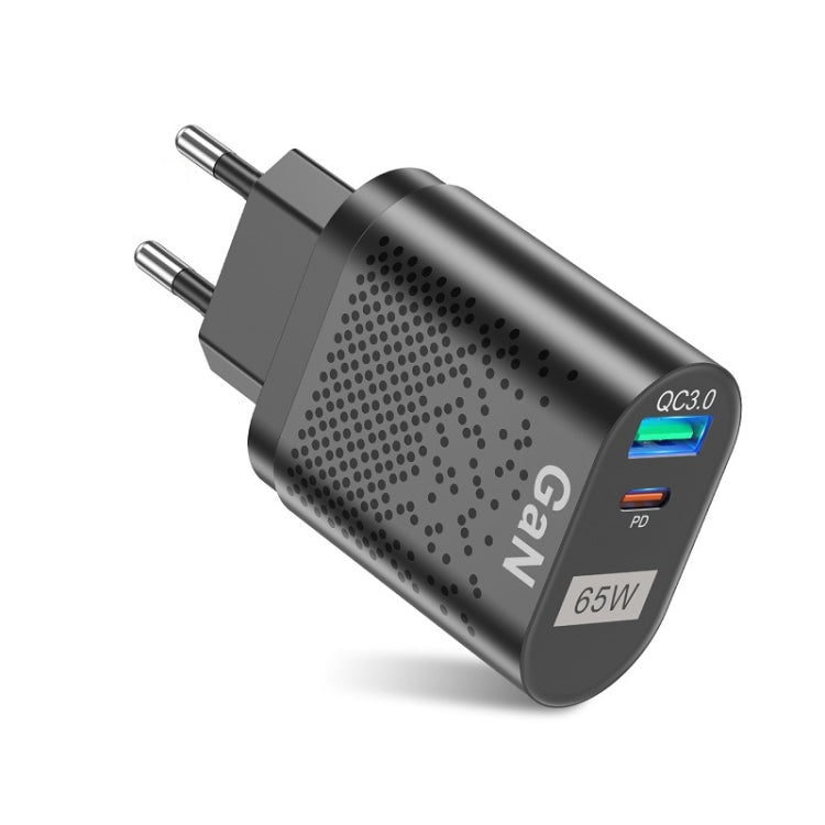65W GaN Mobile Phone Charger PD Fast Charge Computer Adapter, Black EU Plug, Black UK Plug, Black US Plug, Black AU Plug, Black KR Plug, White EU Plug, White UK Plug, White US Plug, White AU Plug, White KR Plug