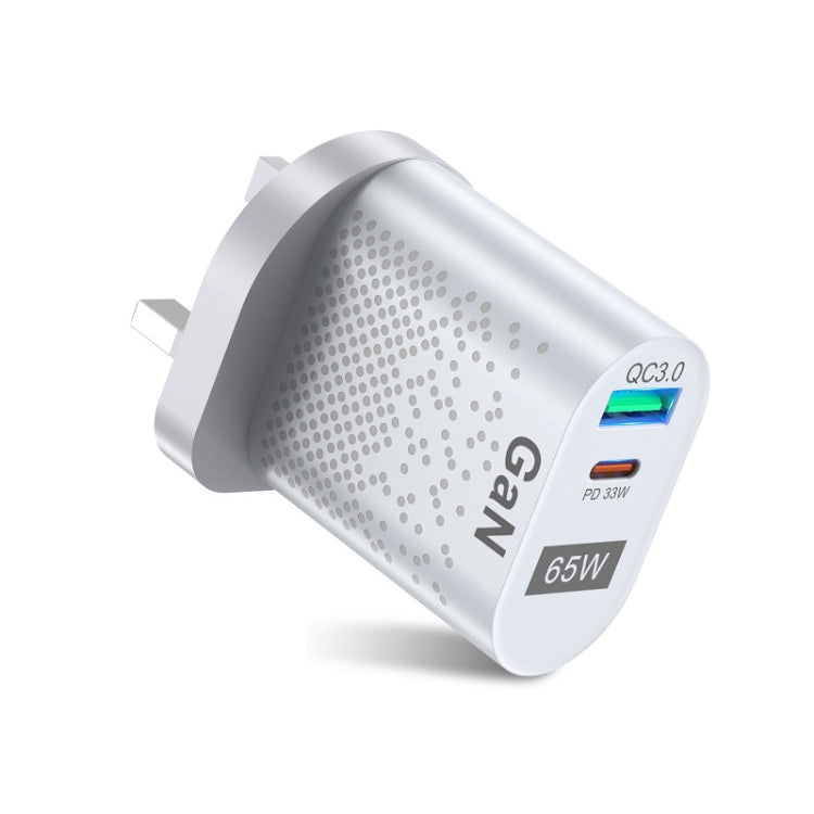 65W GaN Mobile Phone Charger PD Fast Charge Computer Adapter, Black EU Plug, Black UK Plug, Black US Plug, Black AU Plug, Black KR Plug, White EU Plug, White UK Plug, White US Plug, White AU Plug, White KR Plug