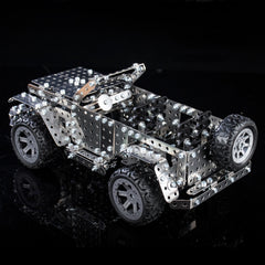 Assembly Off-Road Vehicle Intelligence Manual Assembly Toy Machinery Building Metal Model, Off-Road Vehicle