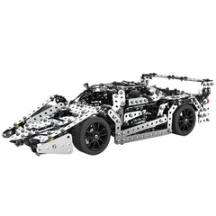 Assembly Metal Car Model Intelligence Handmade Assembly Toy Building Block, Racing Car
