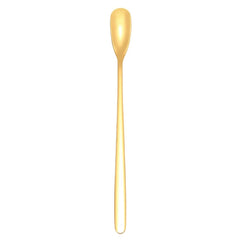 15cm 304 Stainless Steel Spoon Coffee Square Head Spoon Long Handle Mixing Spoon, Stainless Steel Color, Titanium Gold, Rose Gold, Titanium Black, Blue, Purple