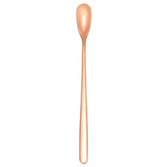 15cm 304 Stainless Steel Spoon Coffee Square Head Spoon Long Handle Mixing Spoon, Stainless Steel Color, Titanium Gold, Rose Gold, Titanium Black, Blue, Purple