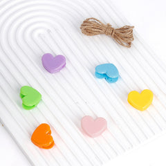 5sets Cute Color Love Clip Desktop Bracket Picture Hanging Wall Decoration Memo Clip, Love Clip