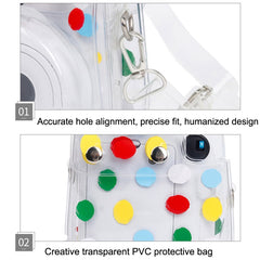 For Fujifilm Instax Mini 12 / 11 Transparent Digital Camera Case, Color Wave Dot
