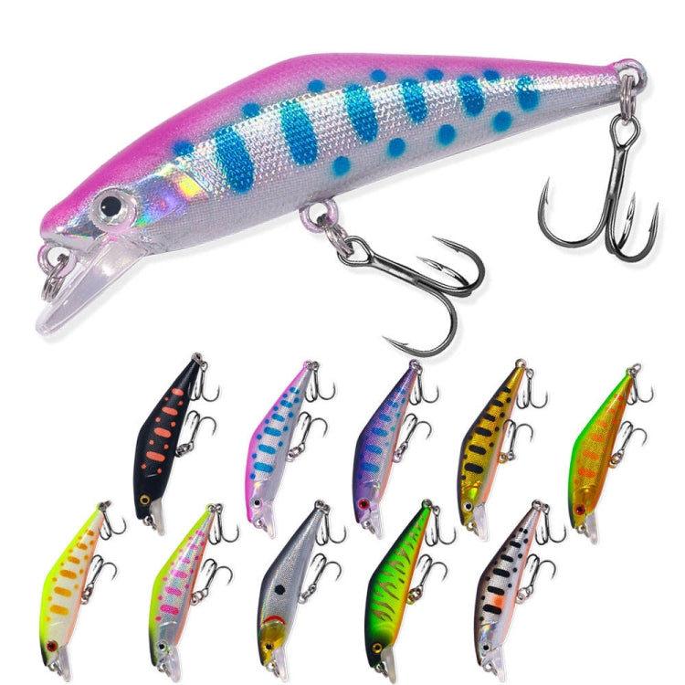 HENGJIA 5.7cm 3.4g Microbe Road Lures Slow Sinking Minnow Fake Bait, 1, 2, 3, 4, 5, 6, 7, 8, 9, 10, 10 Colors Bagged, 10 Colors Boxed