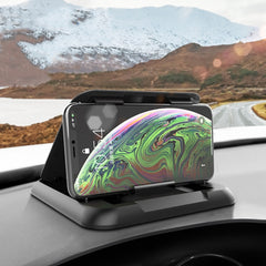 Car Mobile Phone Holder Carbon Fiber Pattern Silicone Dashboard Holder