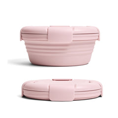 1100ml Silicone Folding Lunch Box  Travel Bowl Microwave & Dishwasher Safe, Blue, Pink, Green, Gray, Black