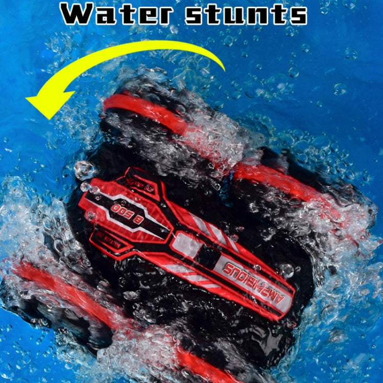 2.4G Amphibious Stunt Remote Control Car Double-sided Rolling Driving Children Electric Toys, Red, Green