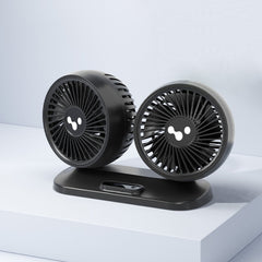12v/24v Car Fan USB Interface Powerful Double Head Electric Fan